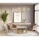 LÁMPARA DECORATIVA TECHO BASE DORADA 3 BRAZOS OD.3442