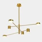 LÁMPARA DECORATIVA TECHO BASE DORADA 3 BRAZOS OD.3442