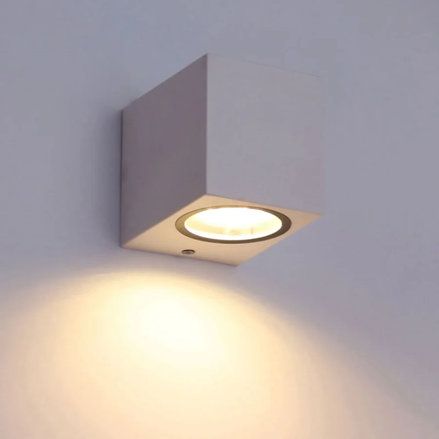 Aplique De Pared Cuadrado blanco COD.4016
