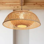 LÁMPARA DECORATIVA RATTAN  DOBLE CAPA COD.4637