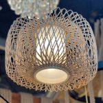LÁMPARA DECORATIVA RATTAN ACHATADA MARRÓN COD.3414