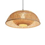 LÁMPARA DECORATIVA RATTAN  DOBLE CAPA COD.4637