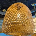 LÁMPARA DECORATIVA DE RATTAN OVALDA D300*H400 E27  COD.4644