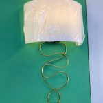 APLIQUE DECORATIVO BASE CURVEADA TELA BLANCA REDONDA  30*H50cmE27 COD.3397