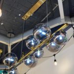LÁMPARA DECORATIVA 9 GLOBOS BLACKSMOKE Y BRONCE Dia.93*H120cm  COD.4623