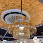 LÁMPARA DEC CRISTAL ANCHO CIRCULAR AMBAR  22*12cm 110V 3000K  P6733C RT COD.3408