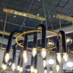 LÁMPARA DECORATIVA  12 BRAZOS CURVEADOS NEGROS E27  COD.4625