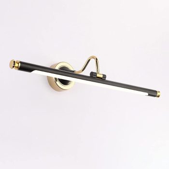 APLIQUE  ESPEJO NEGRO Y DORADO COVER FROST 8W 3000K 460*110*220mm COD.3742