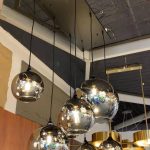 LÁMPARA DECORATIVA 7 GLOBOS BLACKSMOKE BARRA RECTANGULAR COD.2316