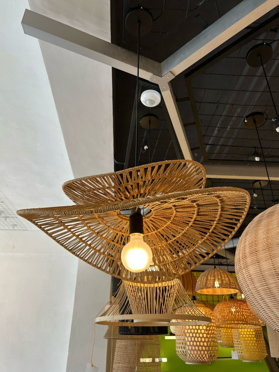 LÁMPARA COLGAR DE RATTAN DOBLE CAPA 60CM COD.3223