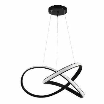 LÁMPARA DECORATIVA COLGAR NEGRA  NUDO LED INTEGRADO 48W 50CM*16CM*100CM COD.3244