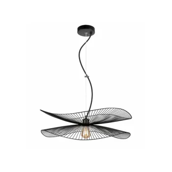 LÁMPARA DECORATIVA DE COLGAR TIPO DOS SOMBREROS NEGROS DE METAL E27 60CM*15CM COD.3571