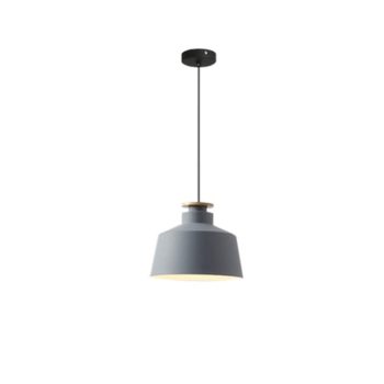 LÁMPARA COLGAR TIPO CAMPANA GRIS E27 30CM*30CM COD.3702
