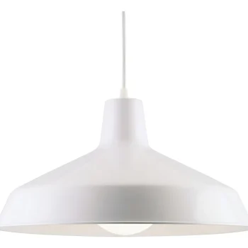 LÁMPARA DECORATIVA COLGAR METAL BLANCO TIPO CAMPANA E27 25CM*124CM COD.3224