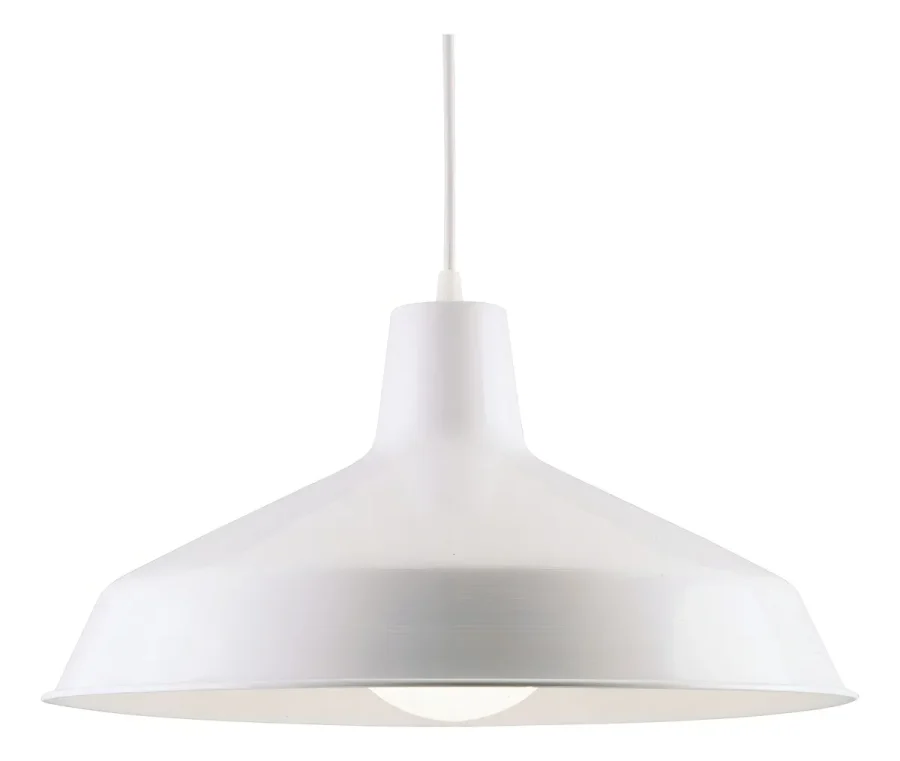 LÁMPARA DECORATIVA COLGAR METAL BLANCO TIPO CAMPANA E27 25CM*124CM COD.3224