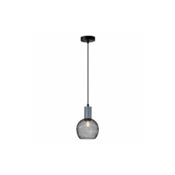 LÁMPARA DECORATIVA DE COLGAR REJILLA DE METAL CIRCULAR NEGRA E27 15CM*100CM COD. 2320