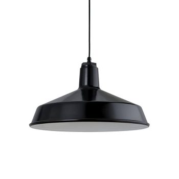 LÁMPARA DECORATIVA COLGAR METAL NEGRO TIPO CAMPANA E27 25CM*124CM  COD.3222