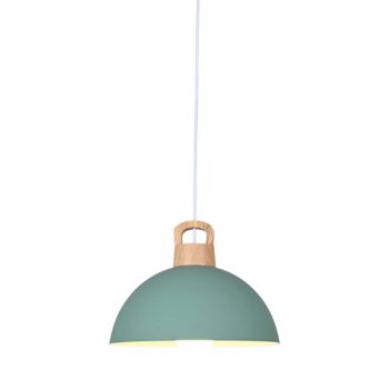 LÁMPARA DECORATIVA COLGAR TIPO CAMPANA VERDE E27 BASE NEGRA 24CM*10CM*120CM COD.3702