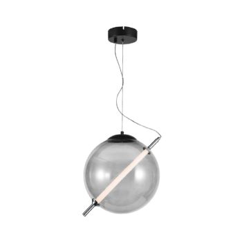 LÁMPARA DECORATIVA COLGAR  GLOBO GRIS HUMO LED 7W 3000K 25CM*25CM COD.3424