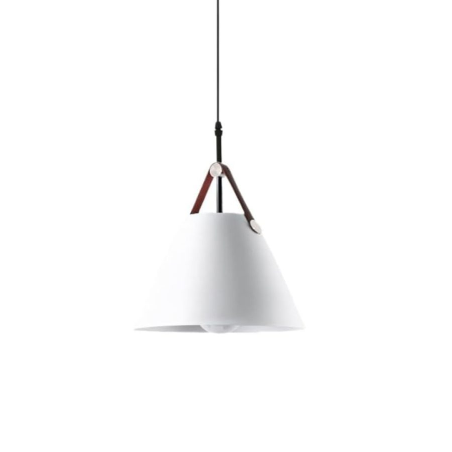 LÁMPARA DECORATIVA DE COLGAR TRIANGULAR BLANCA E27 27cm*10cm*120cm COD.3659