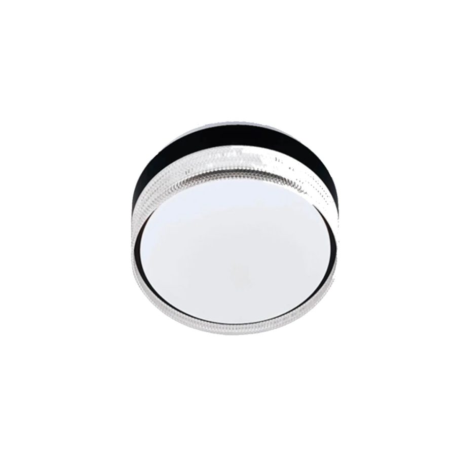 LÁMPARA DECORATIVA DE TECHO CIRC PLAFON NEGRO Y BLANCO 60W 49CM*10CM COD.3193