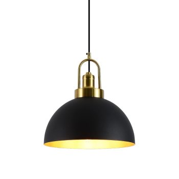 LÁMPARA DECORATIVA COLGAR TIPO CAMPANA CIRCULAR TOPE DORADO E27300MM COD.4801