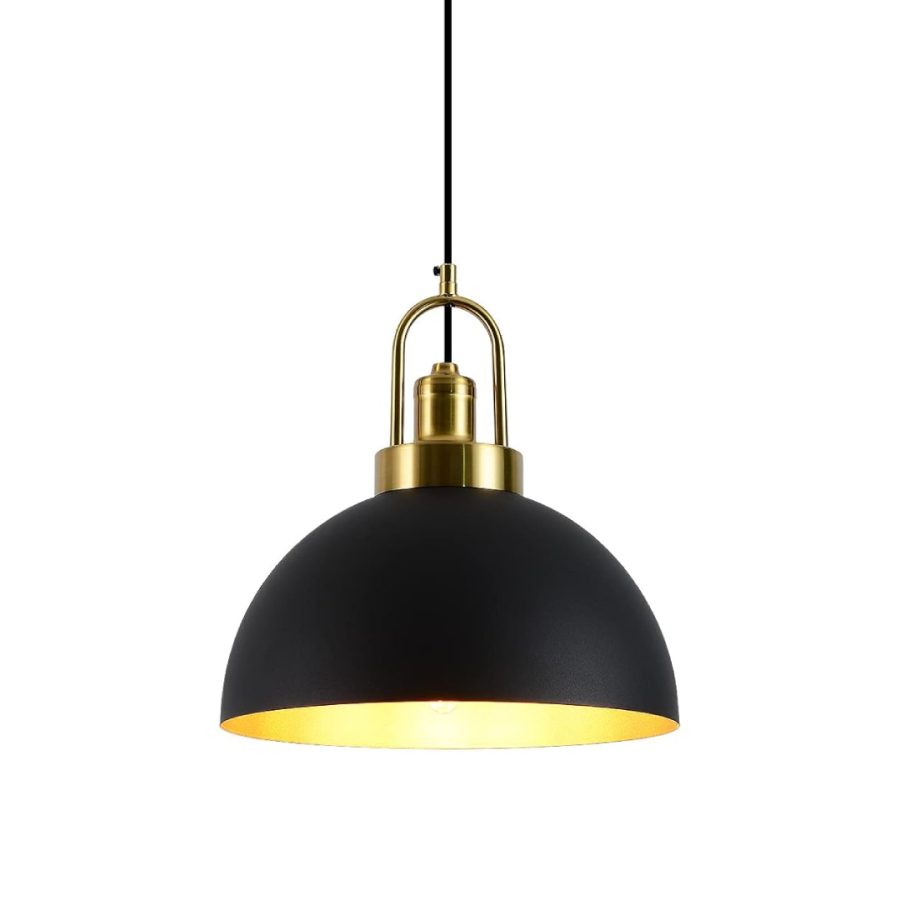 LÁMPARA DECORATIVA COLGAR TIPO CAMPANA CIRCULAR TOPE DORADO E27300MM COD.4801