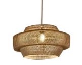 LÁMPARA DECORATIVA COLGAR DE SOGA TEJIDA REDONDA E27 D60*H35CM COD.4787